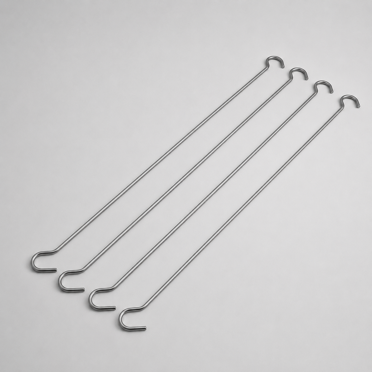 Tvífaldur upphengiskrókur 41 cm. Pakki með 4 stk.