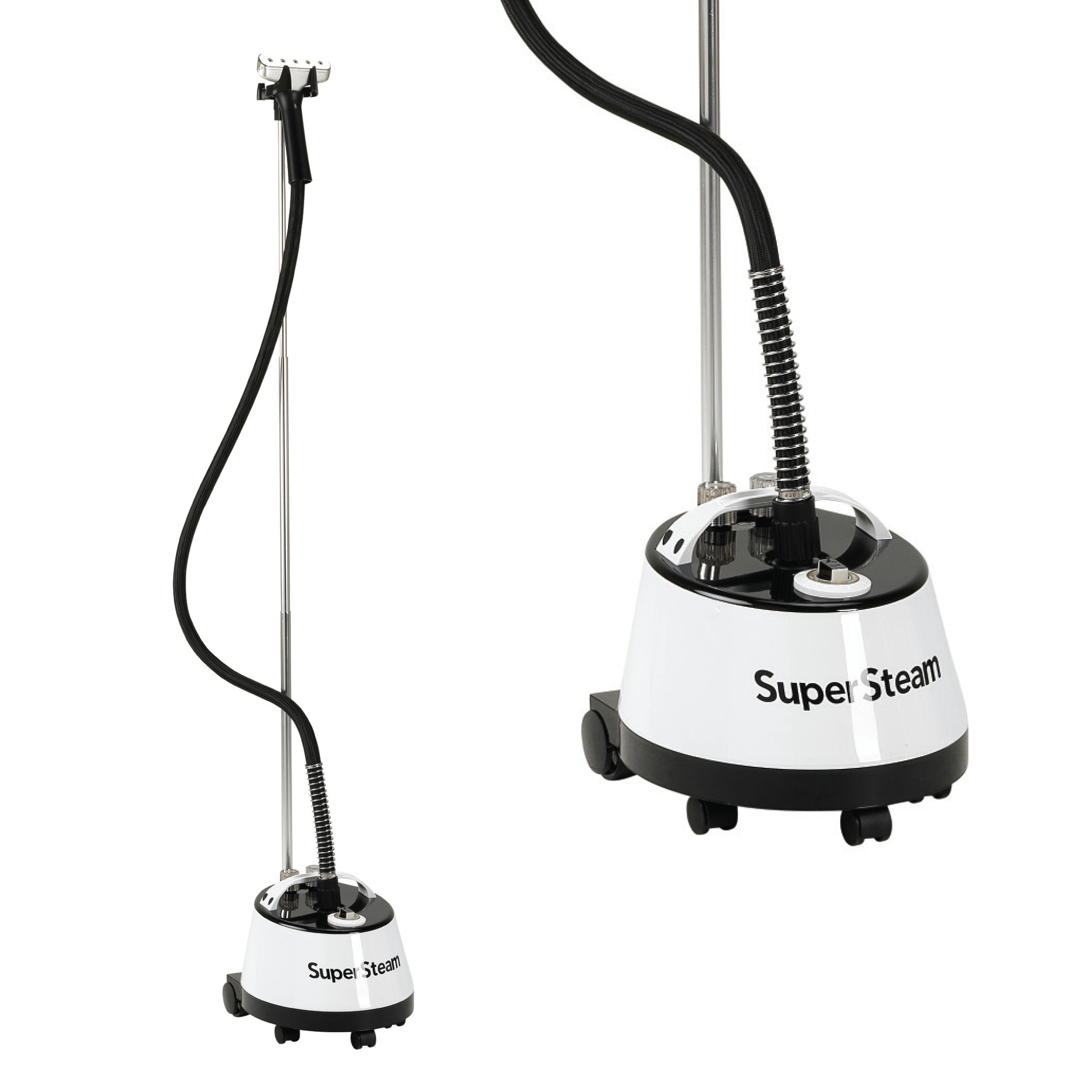 Supersteam, steamer. Klár á 8–10 mín, allt að 75 mín óslitinn gufuáferð, -. Faglegt þörf