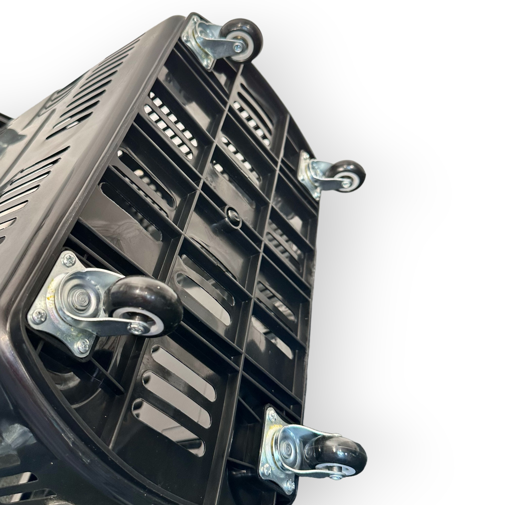 Innkaupakar 55 lítra með toga höndum og hjólum.