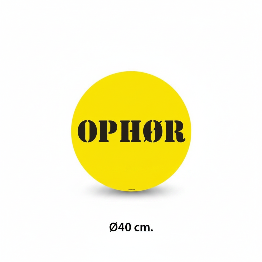 Plakat - OPHØR - Ø40 cm.