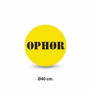 Plakat - OPHØR - Ø40 cm.