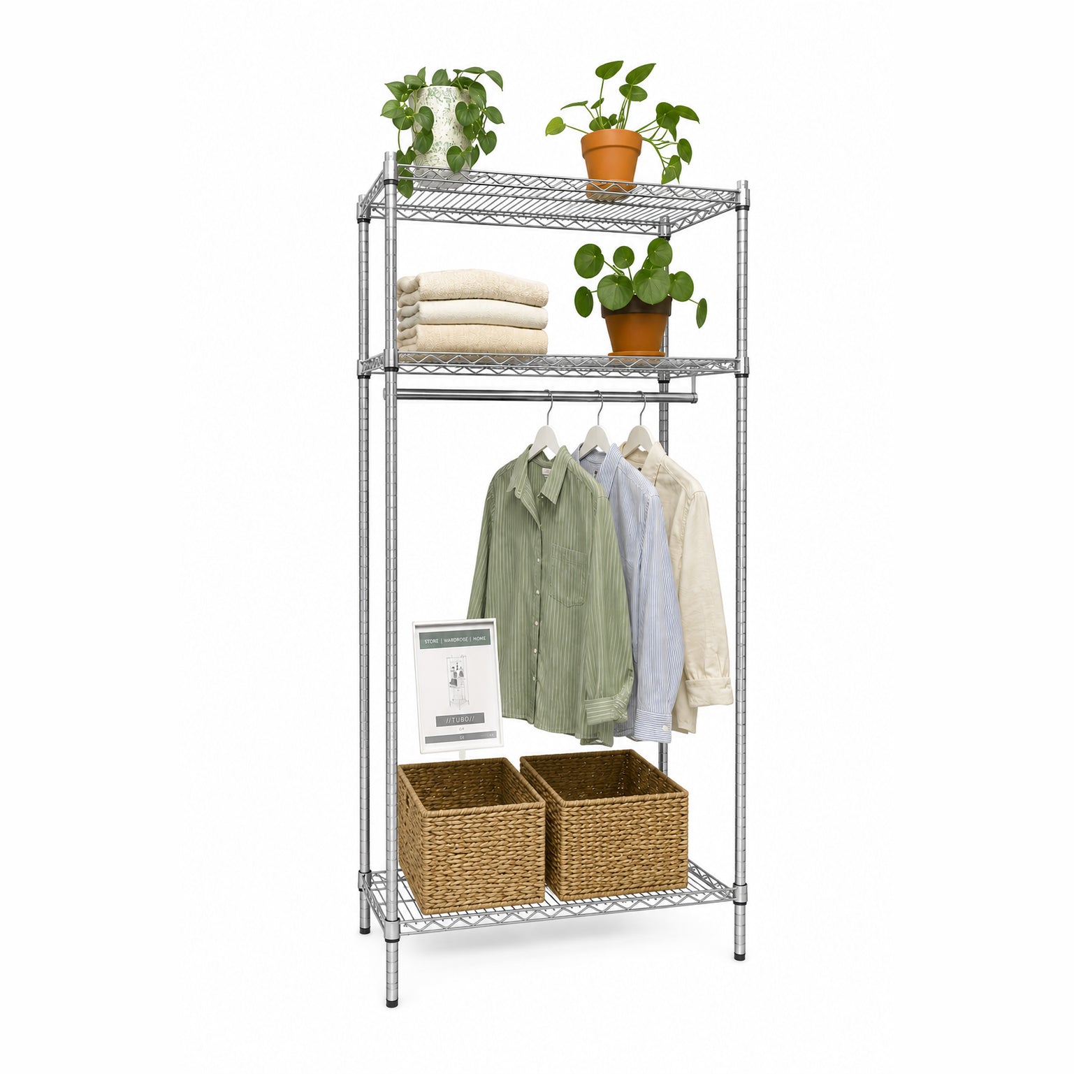 Fatahilla – TUBO (B91 × D36 × H220 cm) – króm.