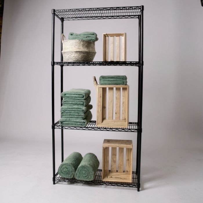 Hyllya - TUBO (B 91 x D 46 x H 220 cm.) - Svart, lett tom