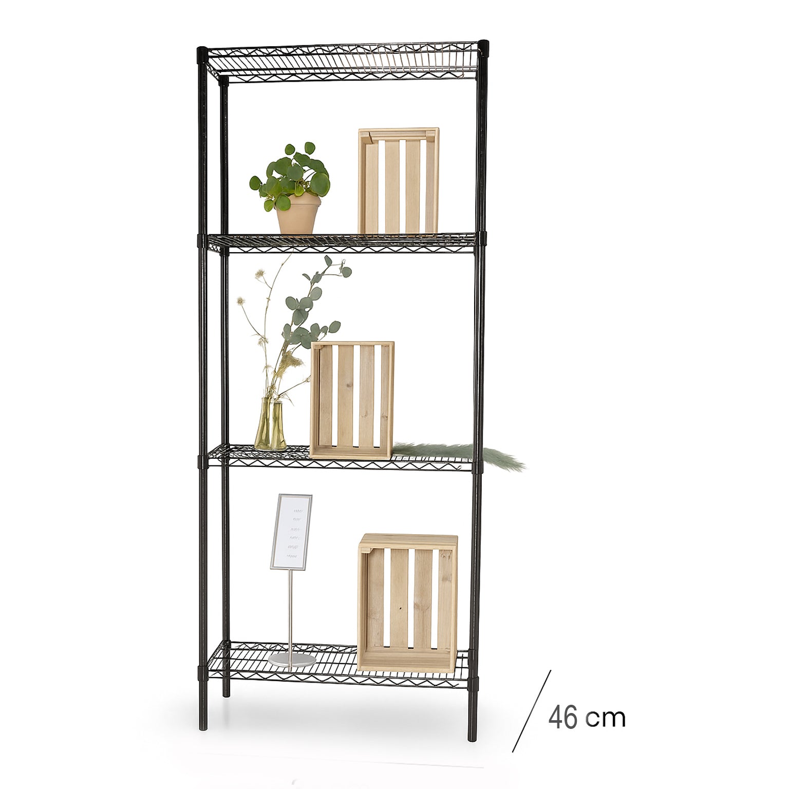 Hilla - TUBO (B 91 x D 46 x H 220 cm.) - Svart