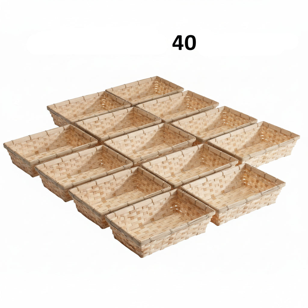 Gjafakörf - STORKØB - Bambus, H 7 cm. - Min. køb 40 stk.