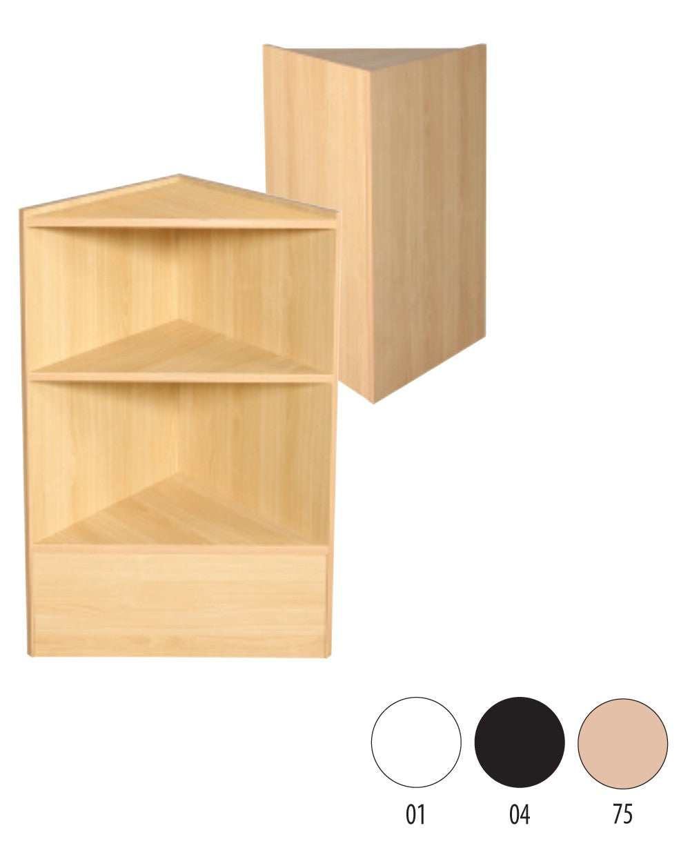 Slimline Disk, hornréttar eining, innifalið 1 hilla, svört, D46 x B46 x H96 cm.