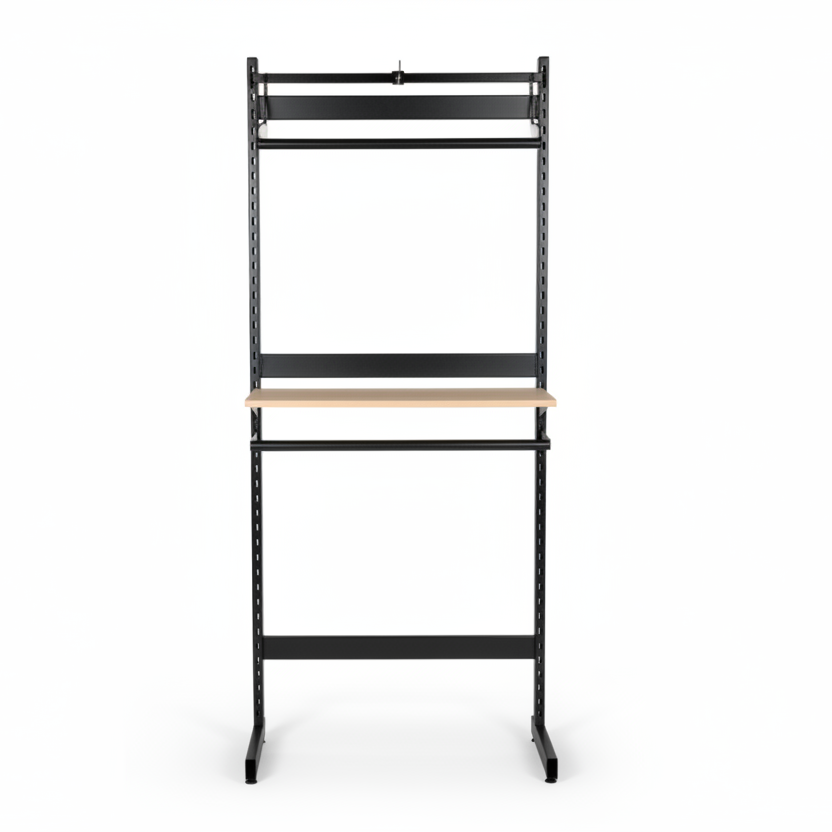 Framework, L-gondól, svartur, B67 x H247,50 cm