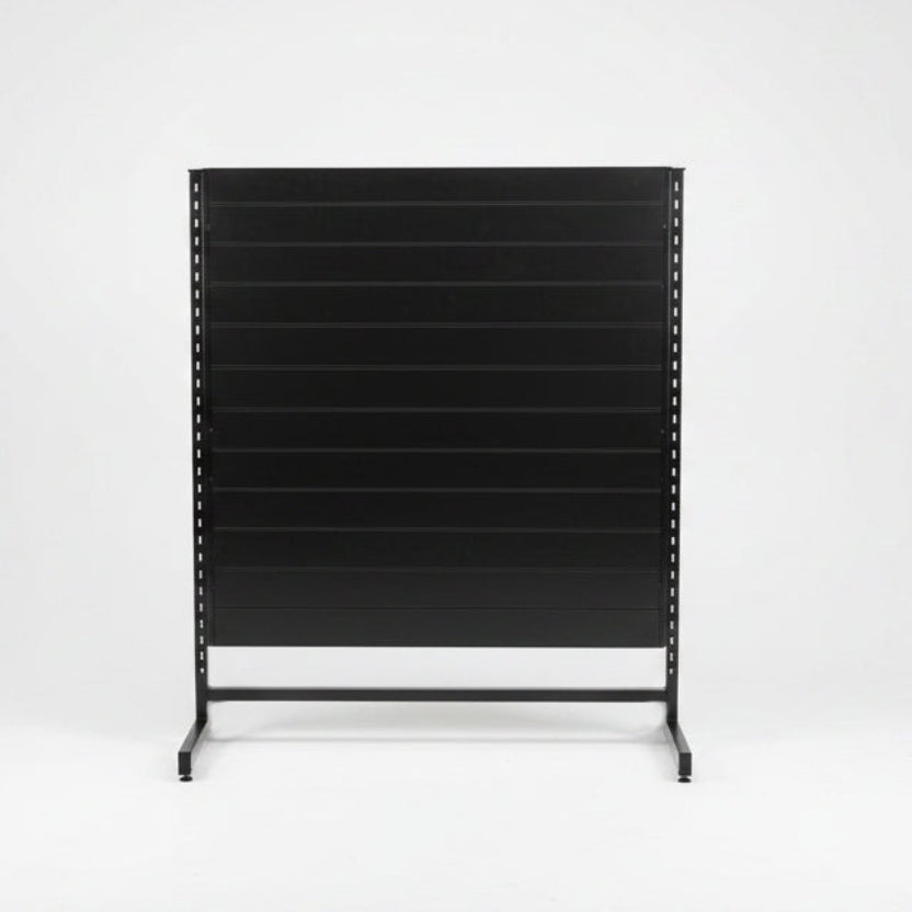 Panelgóndól, einhliða, staðlað spjald, svört. B127 x D40,5 x H147 cm