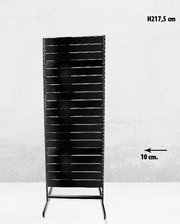 Panelgóndóll, tvíhliða, staðlað panel, svartur. svartur, B67 x D76 x H217 cm