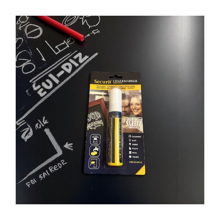 Tússblýantur, krít-túss til tafla og gler, hvít., 7–15 mm