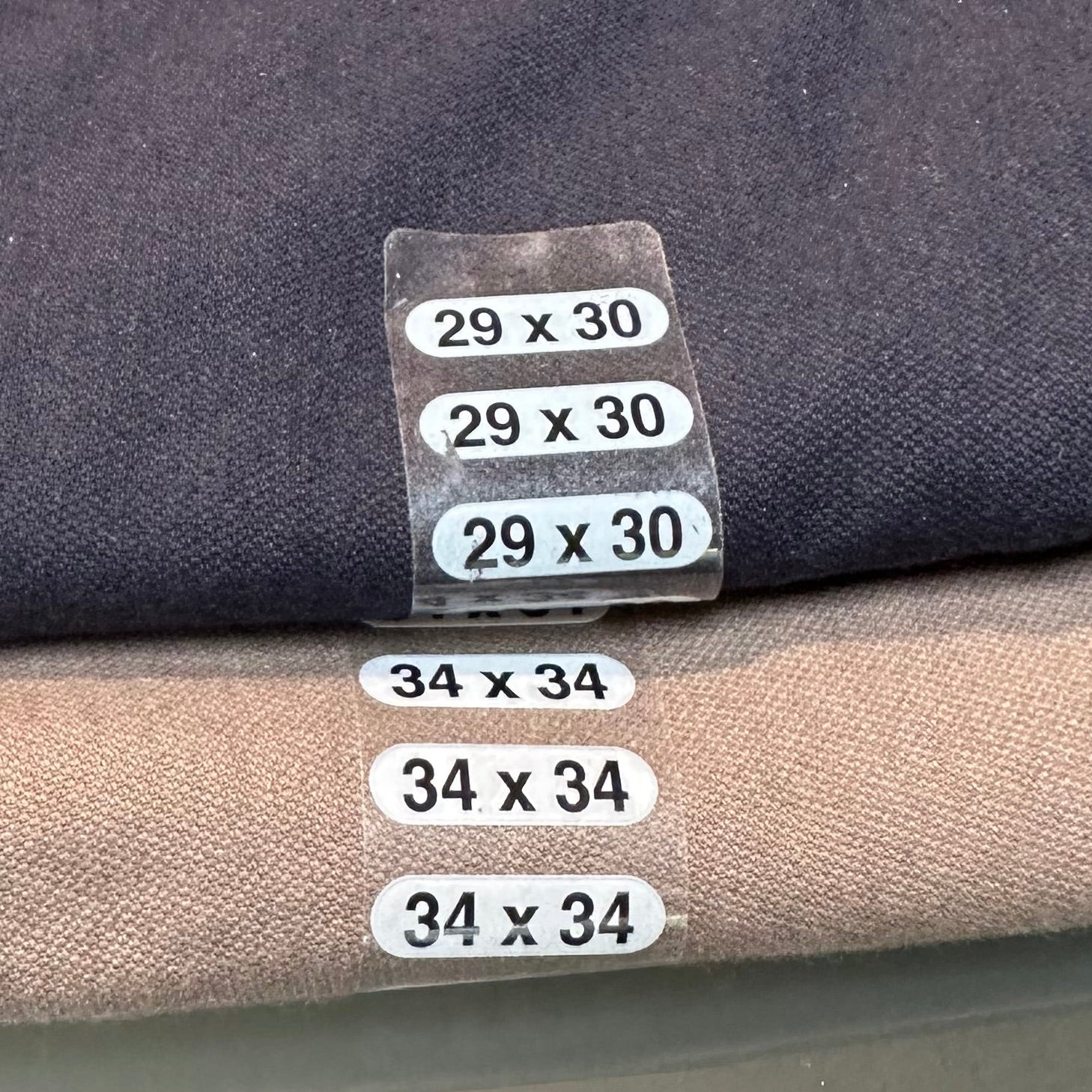 Stærðarmiðar fyrir gallabuxur stærð LUXUS - 240 stk. Veldu stærð
