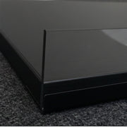 Melamínhilla svört, skáskorin, með svörtum frambrún, 61 x 37 cm