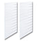 Rillepanel - Standard (59,5 x 240 cm.) - Hvítt með állista