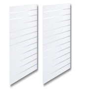 Rillepanel - Standard (59,5 x 240 cm.) - Hvítt með állista