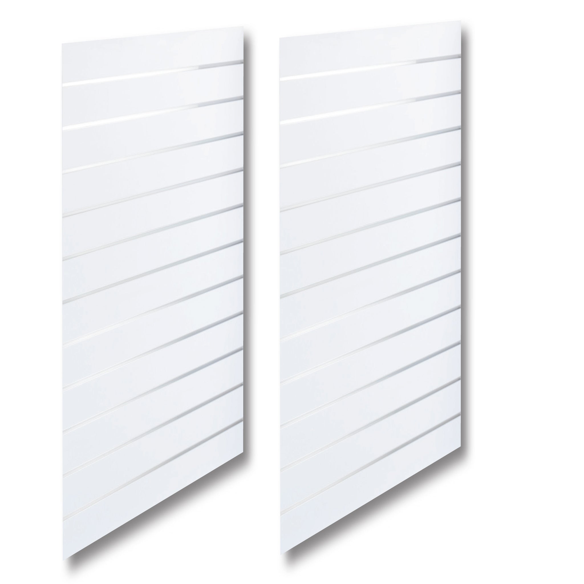 Rillepanel - Standard (59,5 x 240 cm.) - Hvítt með állista