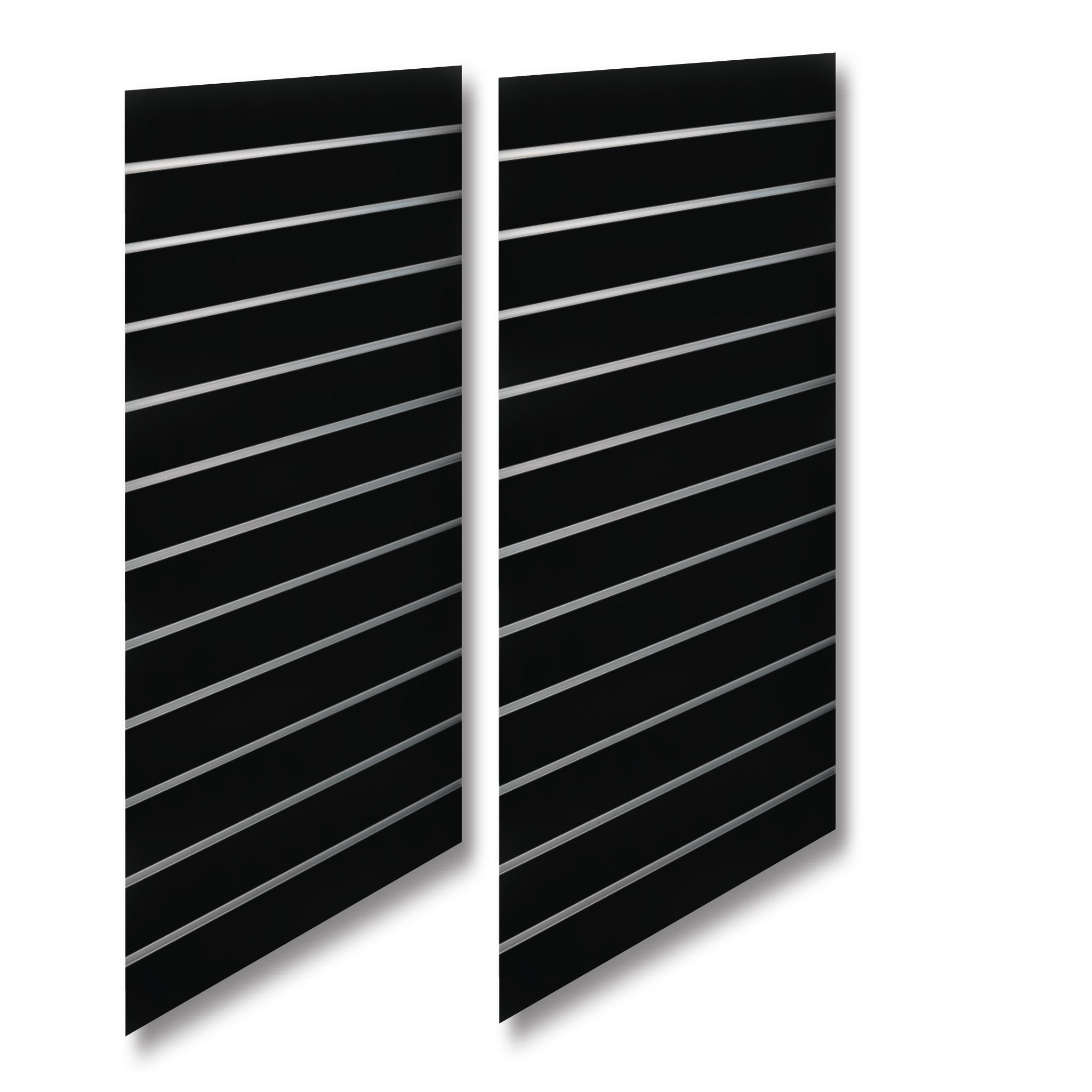 Ribba panel - Standard (59,5 x 240 cm.) - Svart med alu-lister