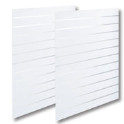 Riflapanel - Standard (120 x 240 cm) - Hvítt með álalistum