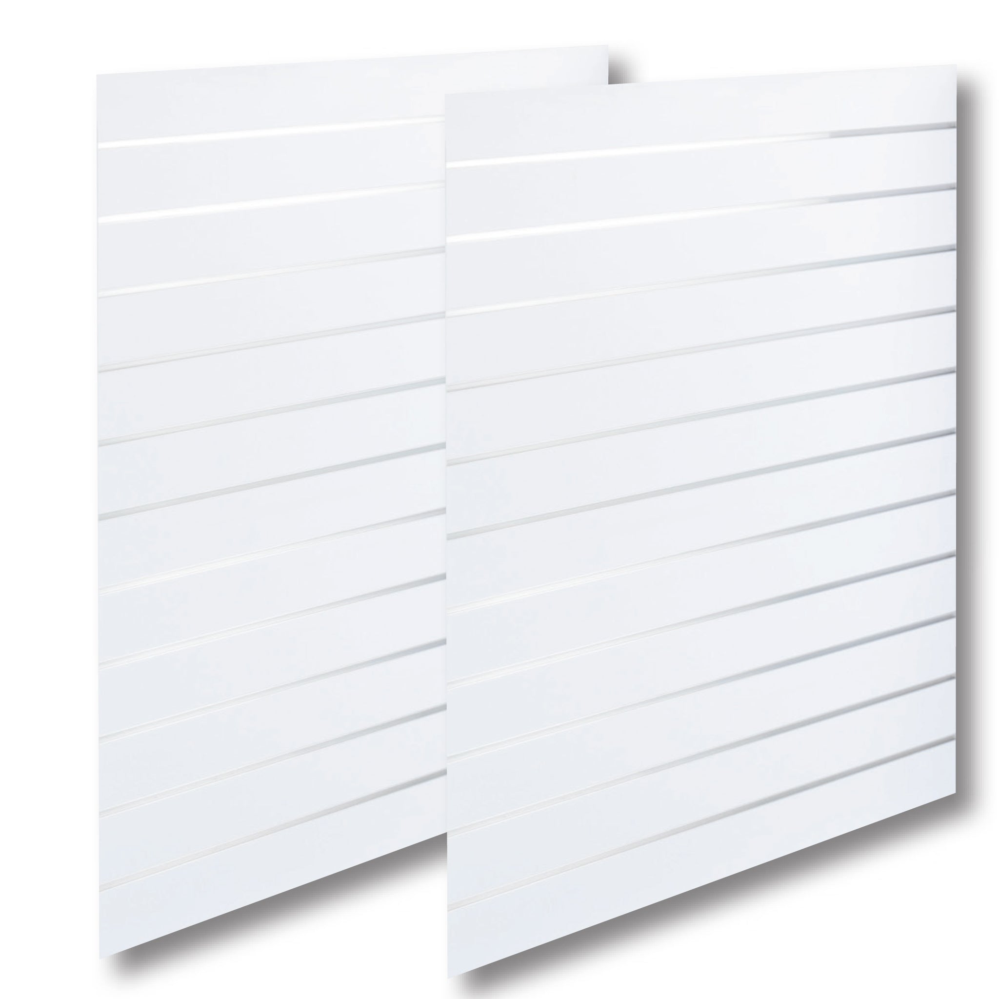 Riflapanel - Standard (120 x 240 cm) - Hvítt með álalistum