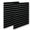 Rifflað panel - Standard (120 x 240 cm) - Svartur með ál-röndum