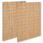 Riflað panel - staðal ( 120 x 240 cm.) - eikarútlit með ál-listum