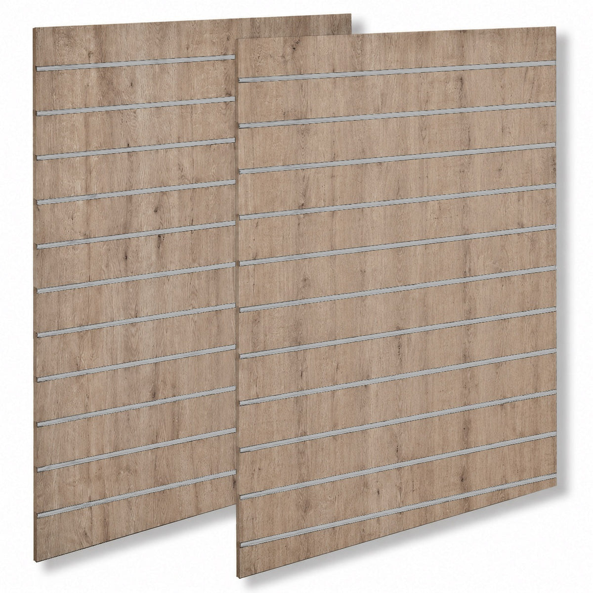 Rillepanel 120 x 240 cm i Eg-Look (72) med alulister – varenr. 9700-72