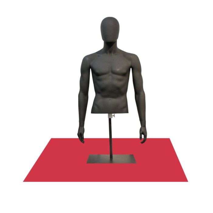 Karlmannsturkur fyrir borðskjöld - svört fótplata