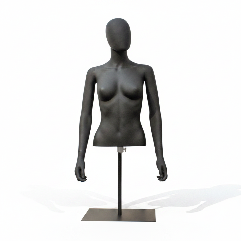Konutorso fyrir borðdisplay. Svart plast