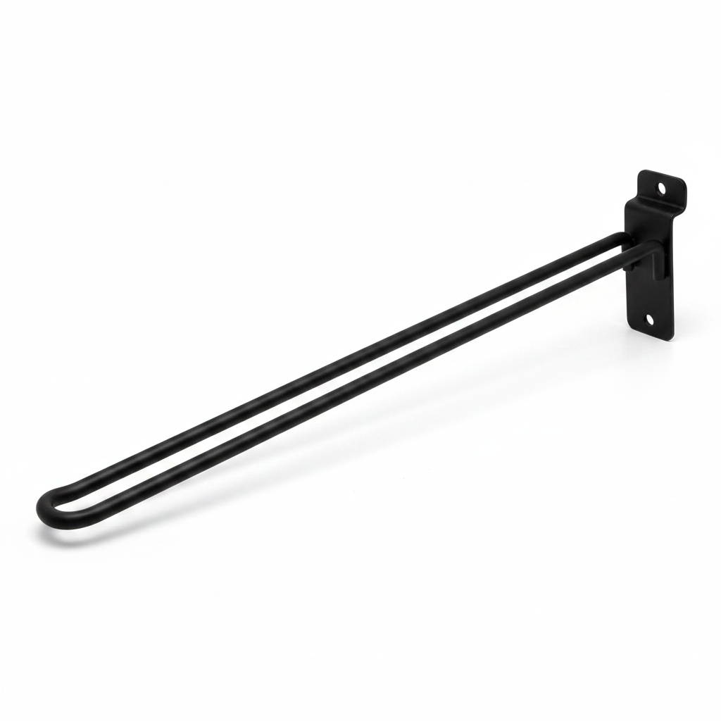 Eurokrókur fyrir raufapanil. Svartur. 30 cm