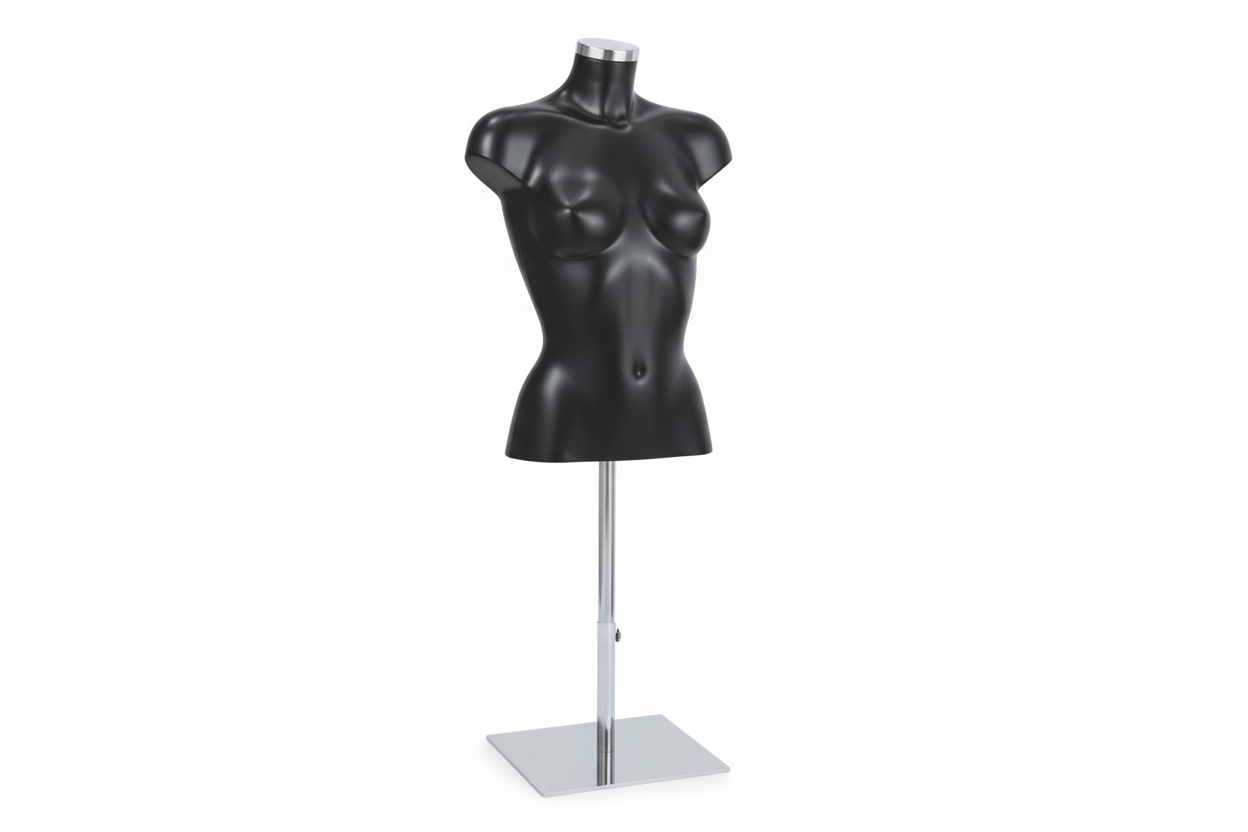 Fóður fyrir búk, teygjanlegur, lágur, krómaður, ferkantaður diskur, H20–55 cm, Elite torso (Serie 5200)