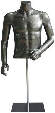 Herra búkur borðgerð. Hágljái grá með glimmeri