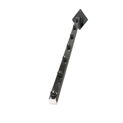 Framhengur fyrir vegg, skáhallt. Króm með hvítum enda dup.