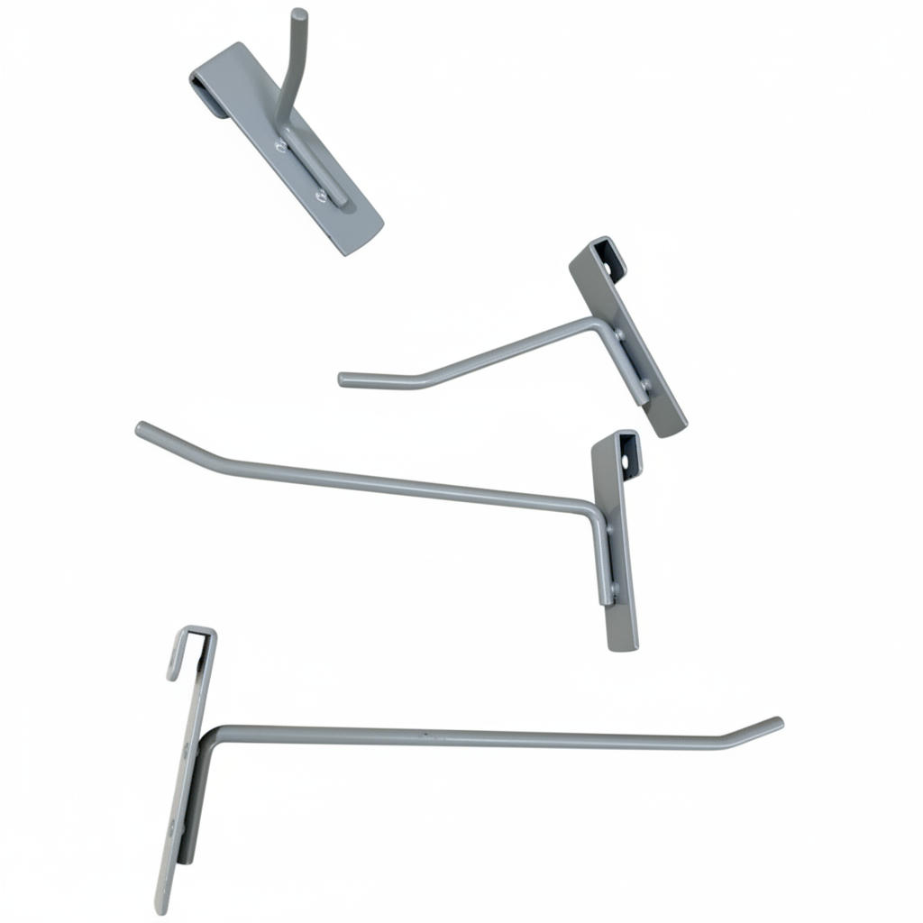 Vörukrókur, fyrir grind eða skartgripastand, áli, 10 cm