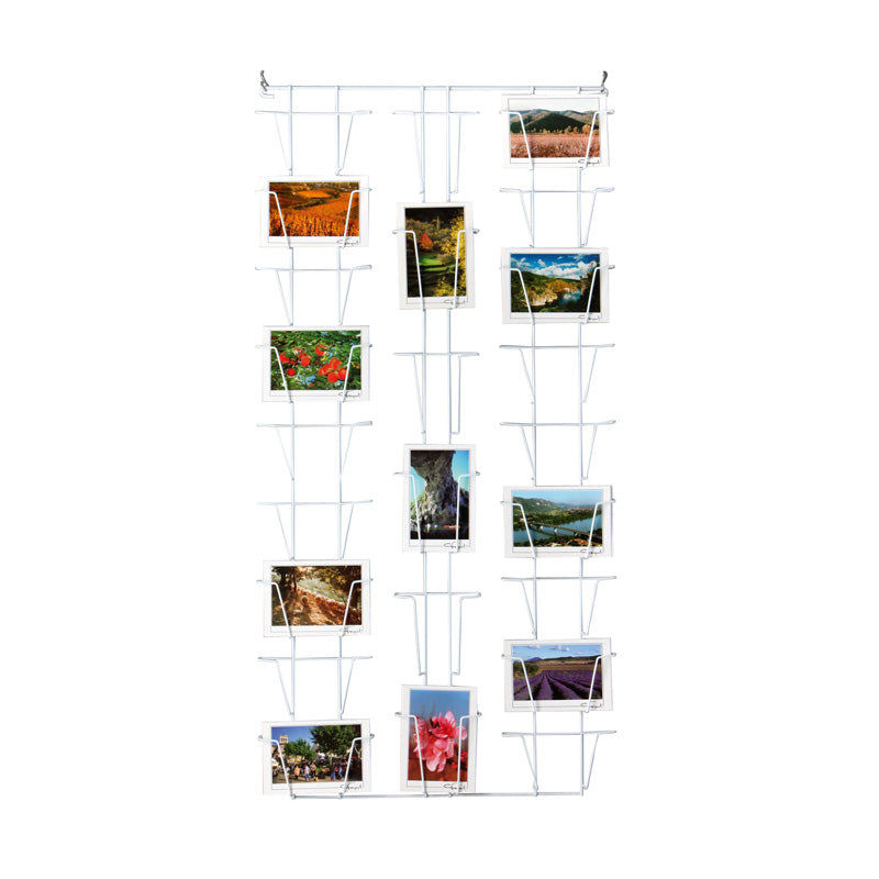 Póstkortahaldari fyrir vegg, 50 x 100 cm. Hvítur