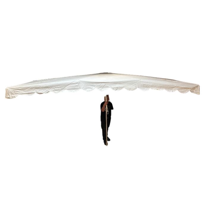 Markaðs sólhlíf, hrátt hvít. 4 x 3 m. H 270 cm.