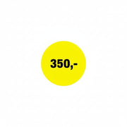 Afsláttarmiða límmiði 350 kr. Rúlla með 500 stk. Ø 30 mm.