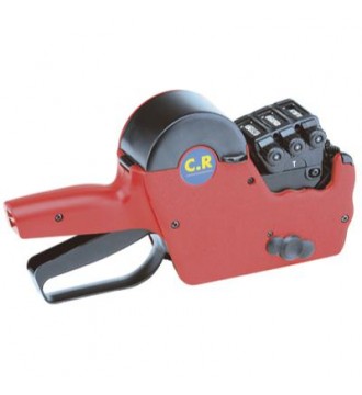 Prismærkepistol. 3 linjur. RAUÐUR