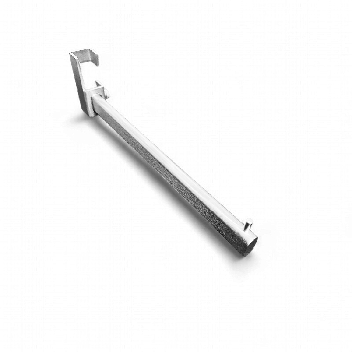 Aukalegur miðarmur, beinn, fyrir Joystativ, sporöskjulaga gerð. Krómið