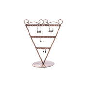 Órestikkisýning V-laga. Kopar. H23 cm. 13 pör eyrnalokka
