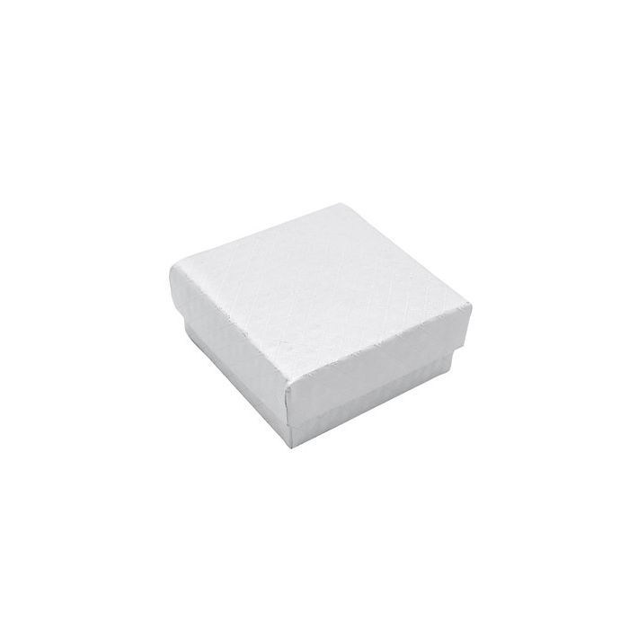 Skatkiste til smykker. Hvid. 7,5 x 7,5 x H3,5 - 20 stk.