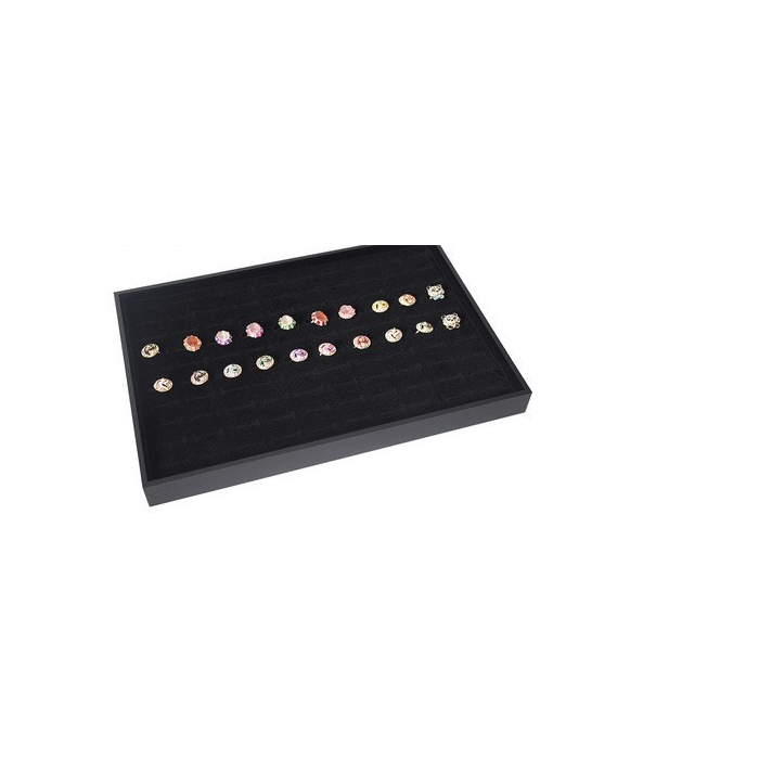 Skartel til ringu, með götum. Svört flock