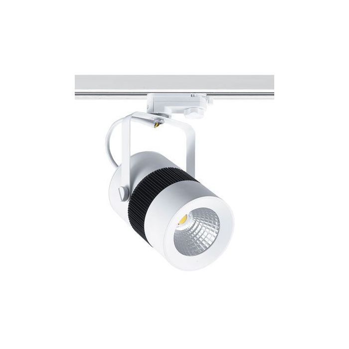 Lamp20 LED-spots fyrir 3-fasa rauf, með LED-ljósgjafa, 20W, 24°, K4200, 1300–1400 lúmen, hvítur.