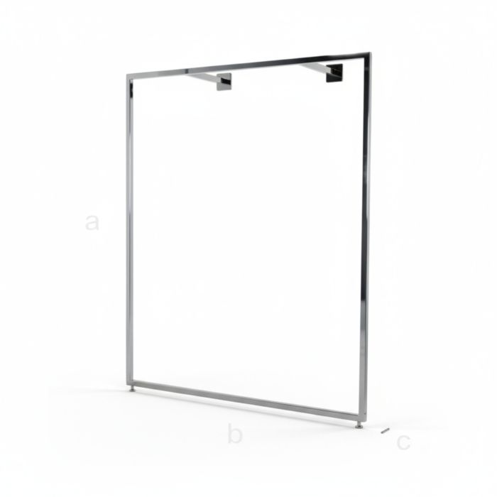 Veggfestet ramme til kleshengere - stativ 1200 Børstet satin - B-MT