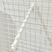 Skáframsíða hengjan við grind. Hvít - 35 cm.