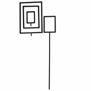 Skiltaslengir svartur, 70 cm. M/ 8 mm. Þráður. Joystativ.