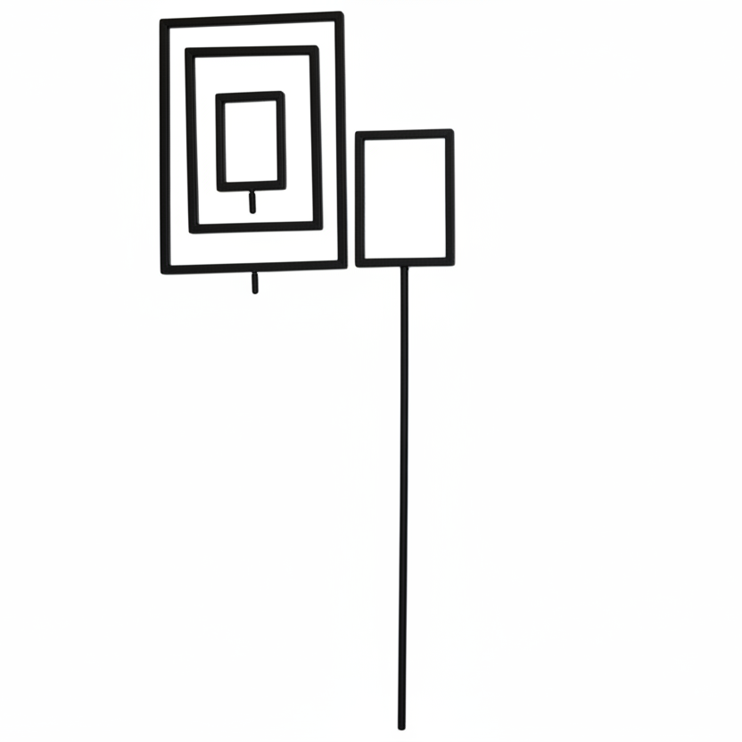 Skiltaslengir svartur, 70 cm. M/ 8 mm. Þráður. Joystativ.