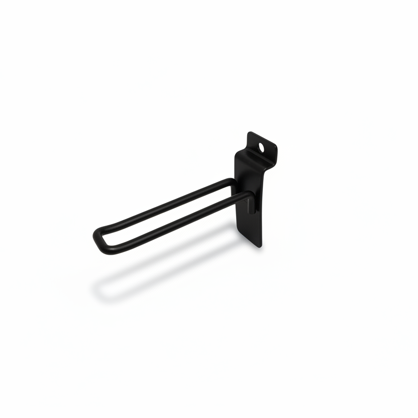 Eurokrókur fyrir raufapanil. Svartur. 10 cm