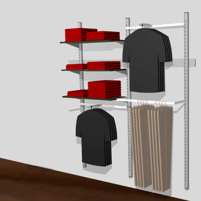 Pipe-line vegg H226 cm B189 cm Ø 60 cm titan som vist på bildet.