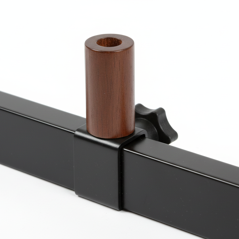 Festebeslag fyrir 12 mm skiltramma, skreytingar- og herðastang, króm