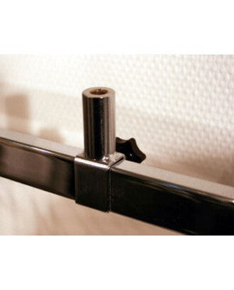 Sort skiltebeslag til 12 mm stang