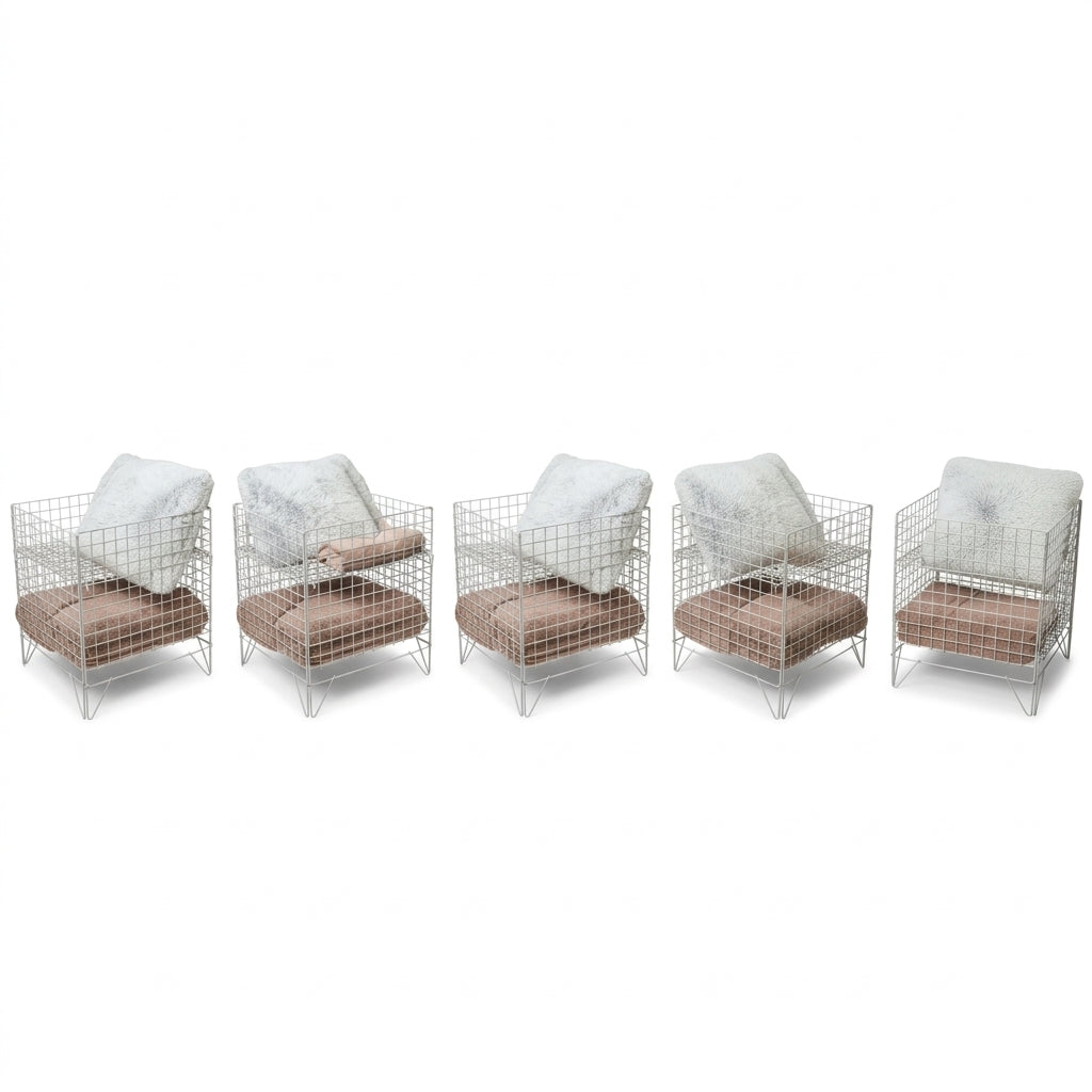 Nancy II sölukarfa með stillanlegum botni – hvít, MAGNKAUP, lágmark 5 stk. - B61 × D61 × H75 cm.